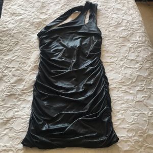 Bebe faux snakeskin dress